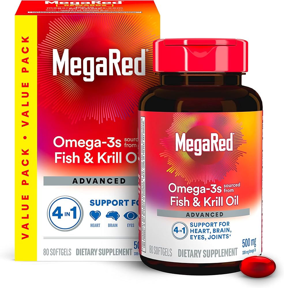 🔥 MegaRed Omega 3s®  – Impulsa tu testosterona y energía natural  500 mg. 30 Caps.